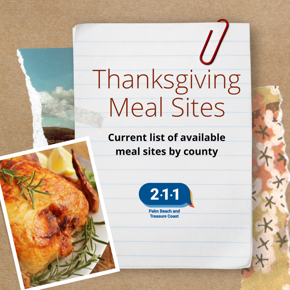 Seasonal Services Updates 211 Palm Beach & Treasure Coast — 211